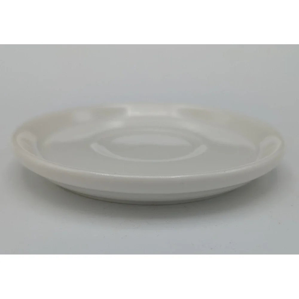 Set 6 European Espresso Demitasse 80ml 2.5 oz Cup & Saucer Modern White Stacking